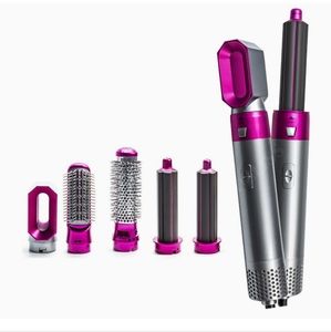 5-in-1 Hot Air Blowout Brush Set Straightening Curling Drying Multi-Purpose Styl